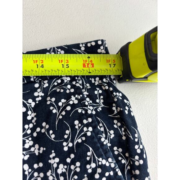 Tommy Hilfiger Navy Blue and White Floral Pants Size 8 - Picture 8 of 12